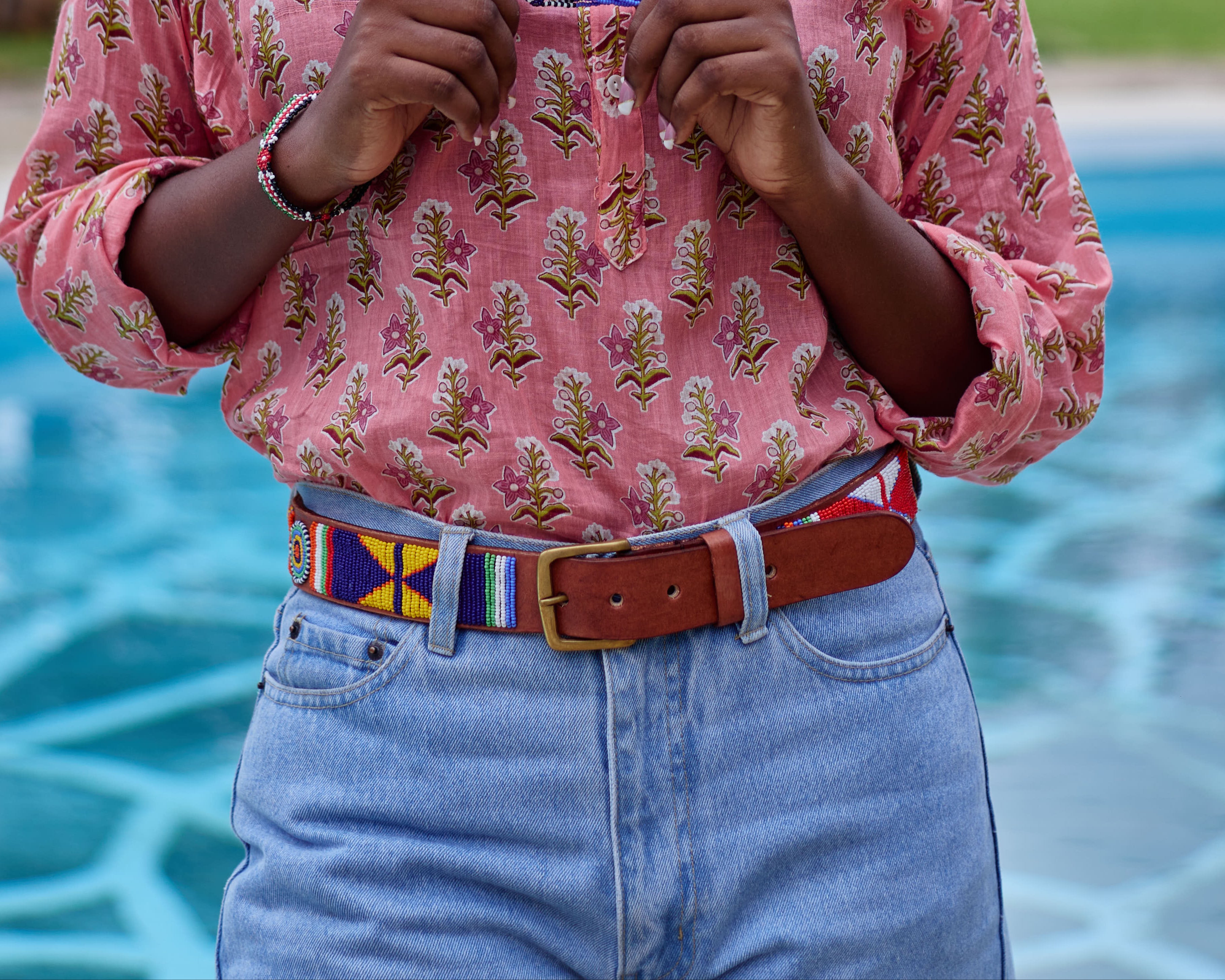 Ceinture Masaï - Geometric & Sun Multicolor