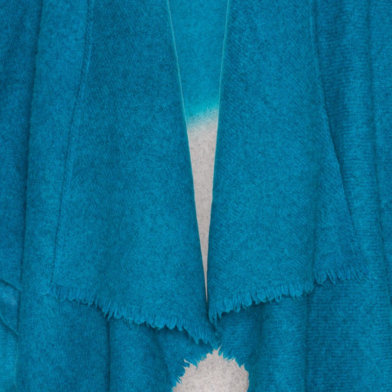 Poncho en Yack - Bleu Canard
