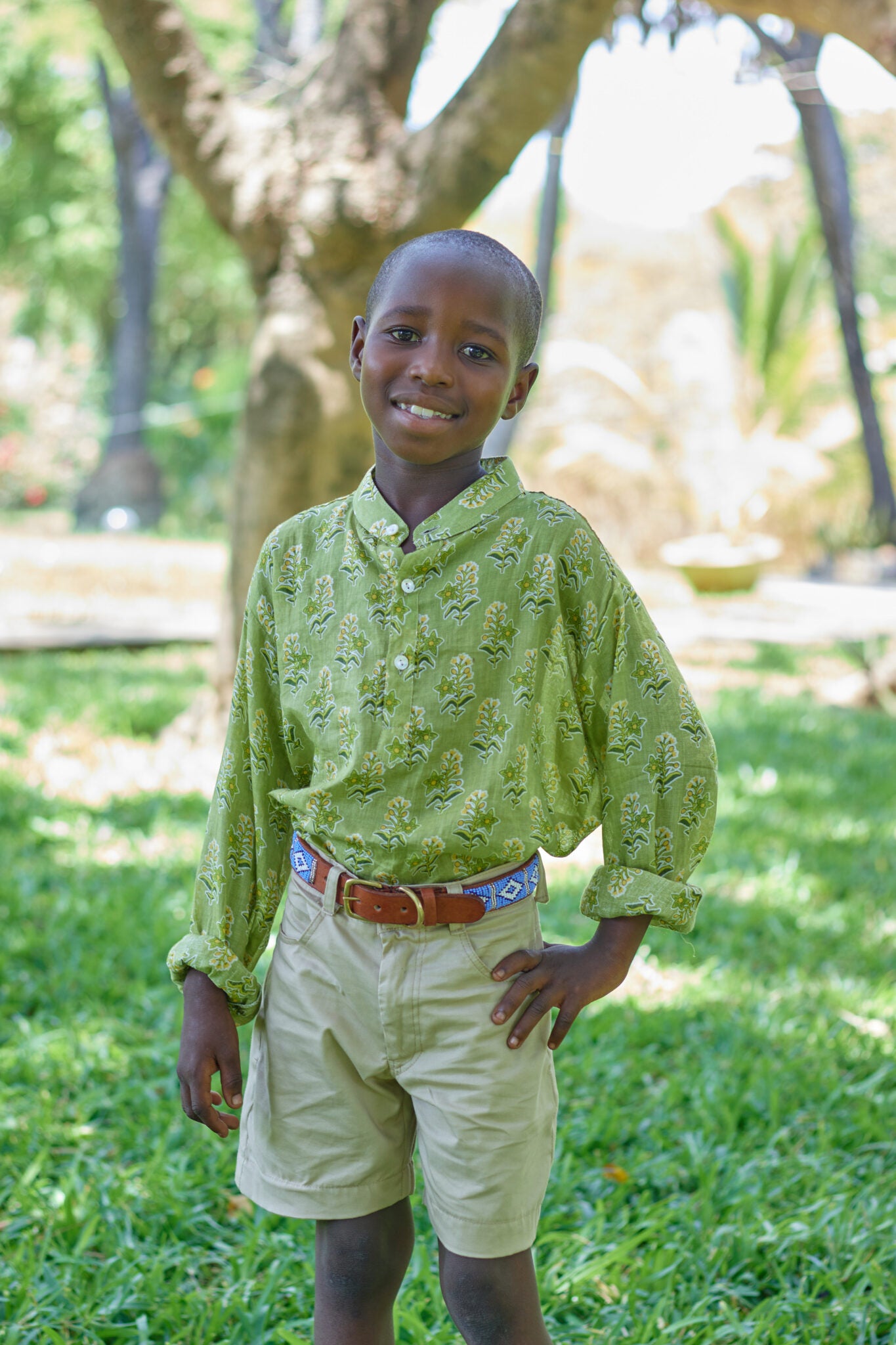 Chemise coton léger été enfant en nuage de coton imprimés colorés