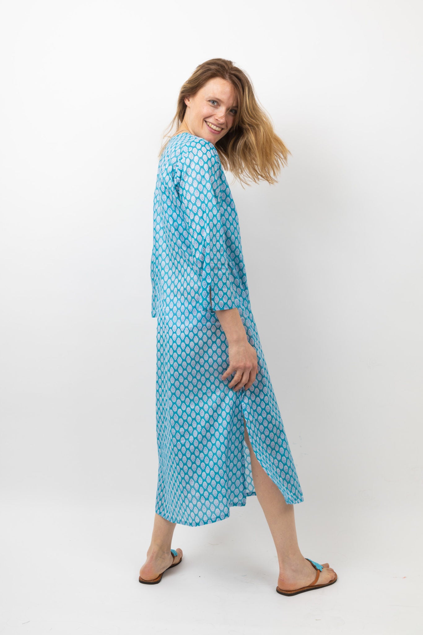 Caftan long été femme Mini Rosa