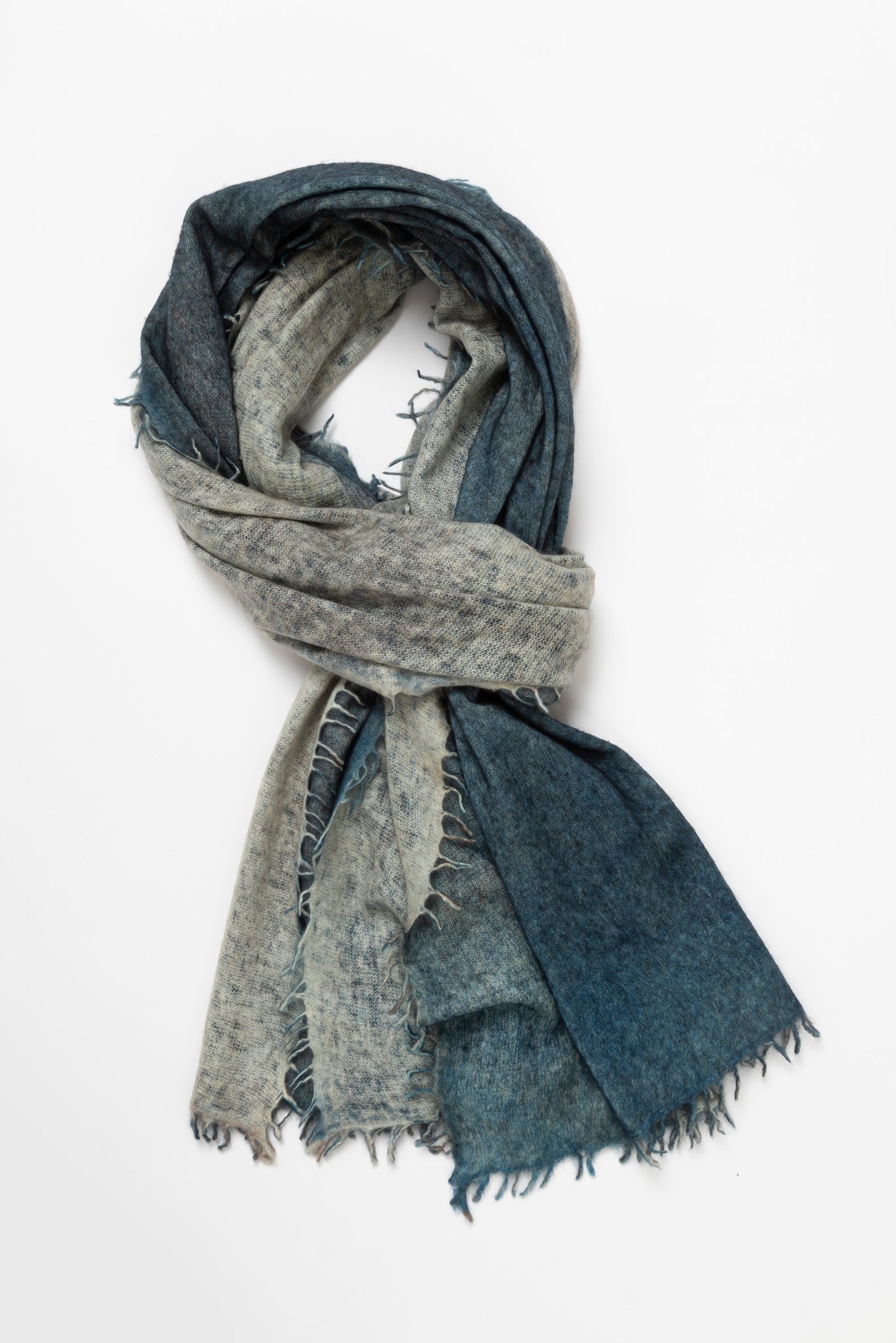 Echarpe en Cashmere Spray - Bleu