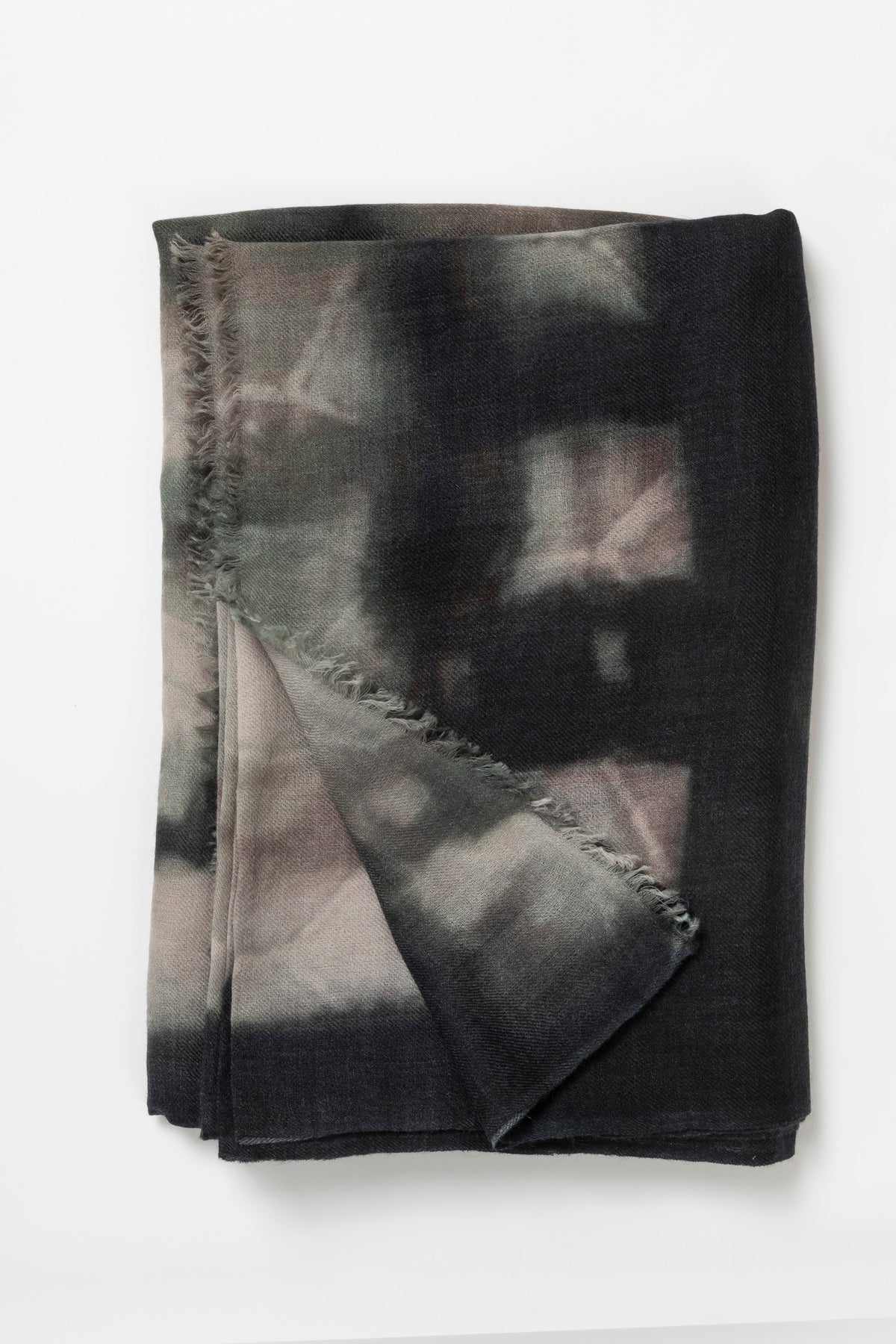 Echarpe en Cashmere Ultra Light - Tie & Dye Noir