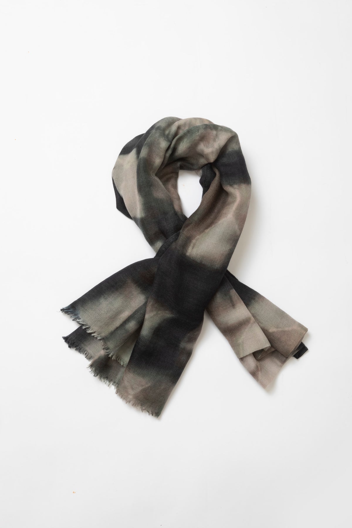 Echarpe en Cashmere Ultra Light - Tie & Dye Noir