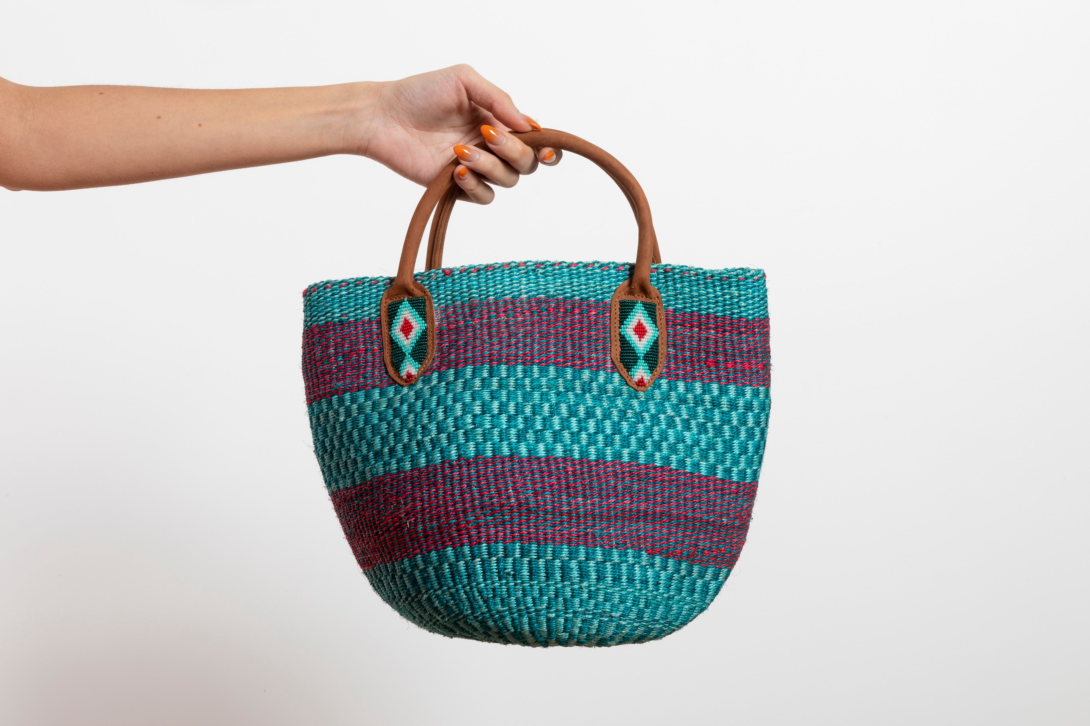 Panier en sisal - Blue & Rouge