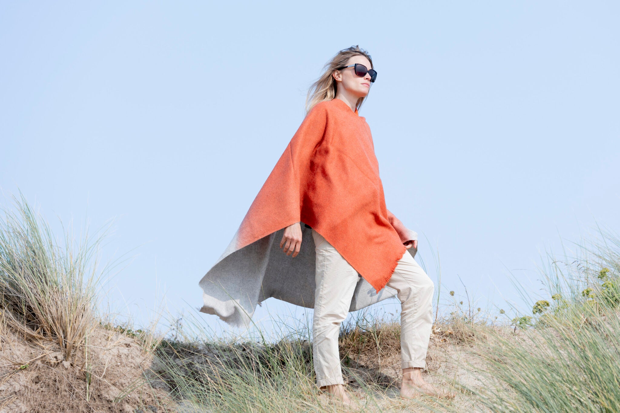 Poncho en Yack - Orange