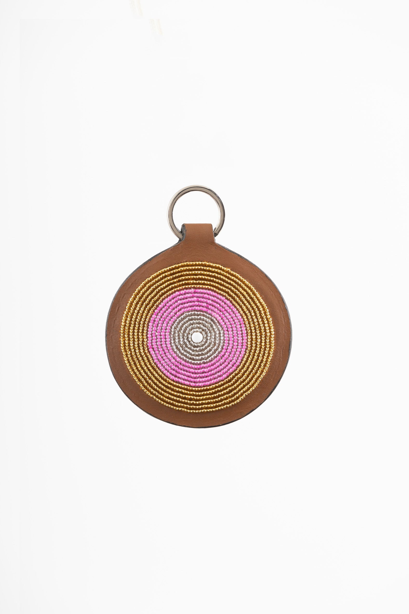 Porte-Clés / Galileo en Cuir et Pastille Masai - Or / Rose / Argenté