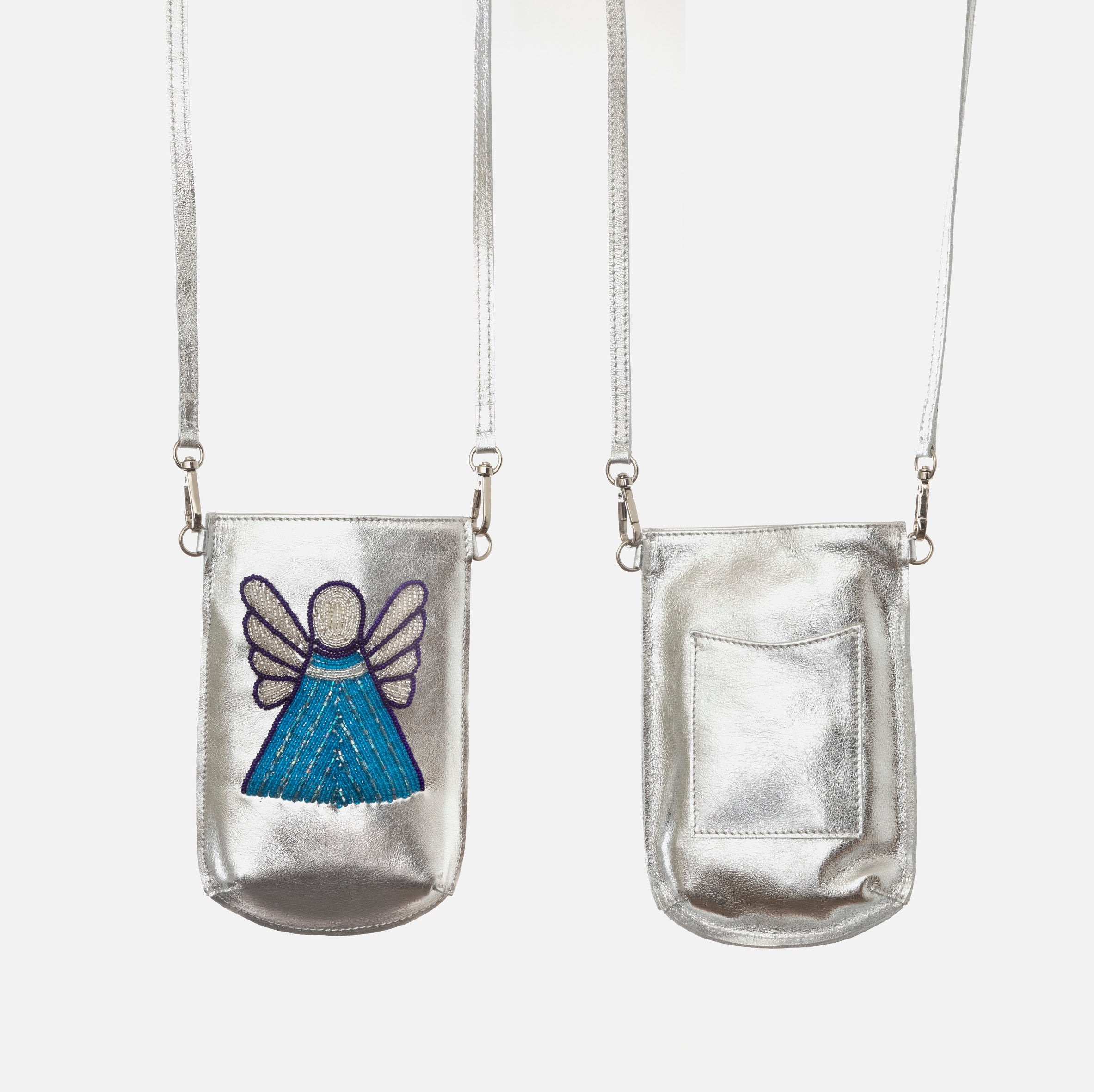 Porte-Téléphone Bravo Laminé Argent - Ange Bleu