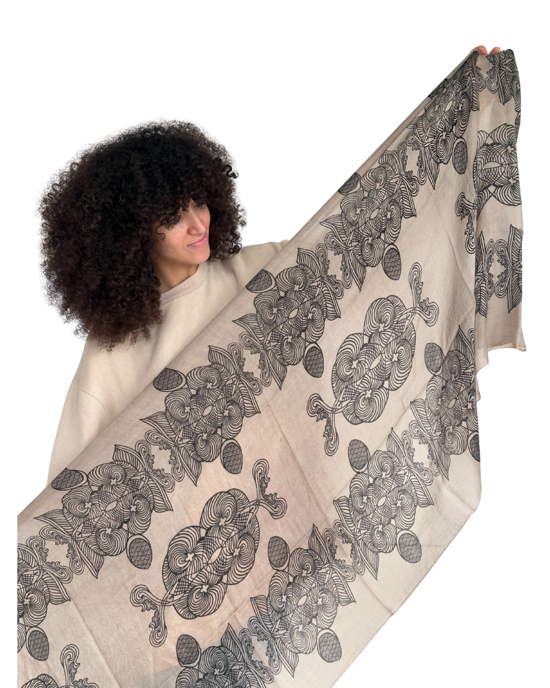 Echarpe en Cashmere Ultra Light - Motifs Géometriques