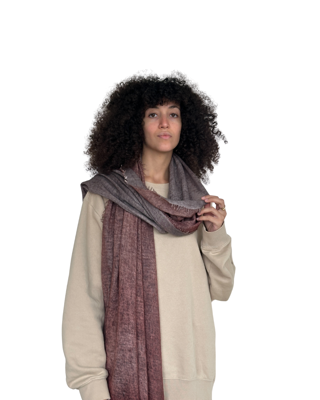 Echarpe en Cashmere Spray - Bordeaux