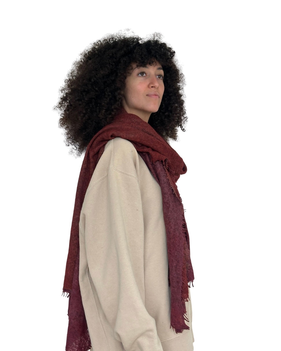 Echarpe en Cashmere Spray - Bordeaux
