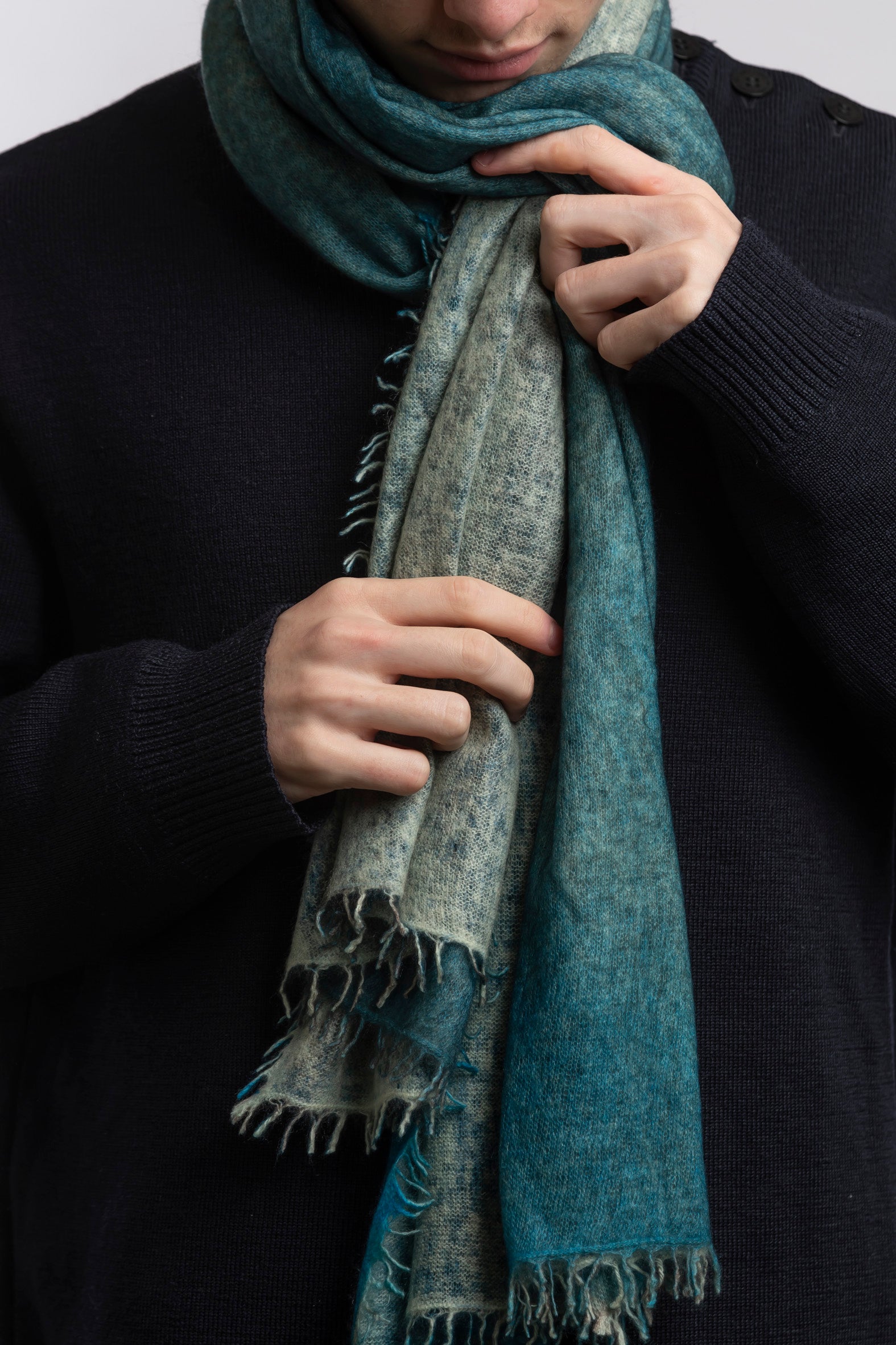 Echarpe en Cashmere Spray - Vert