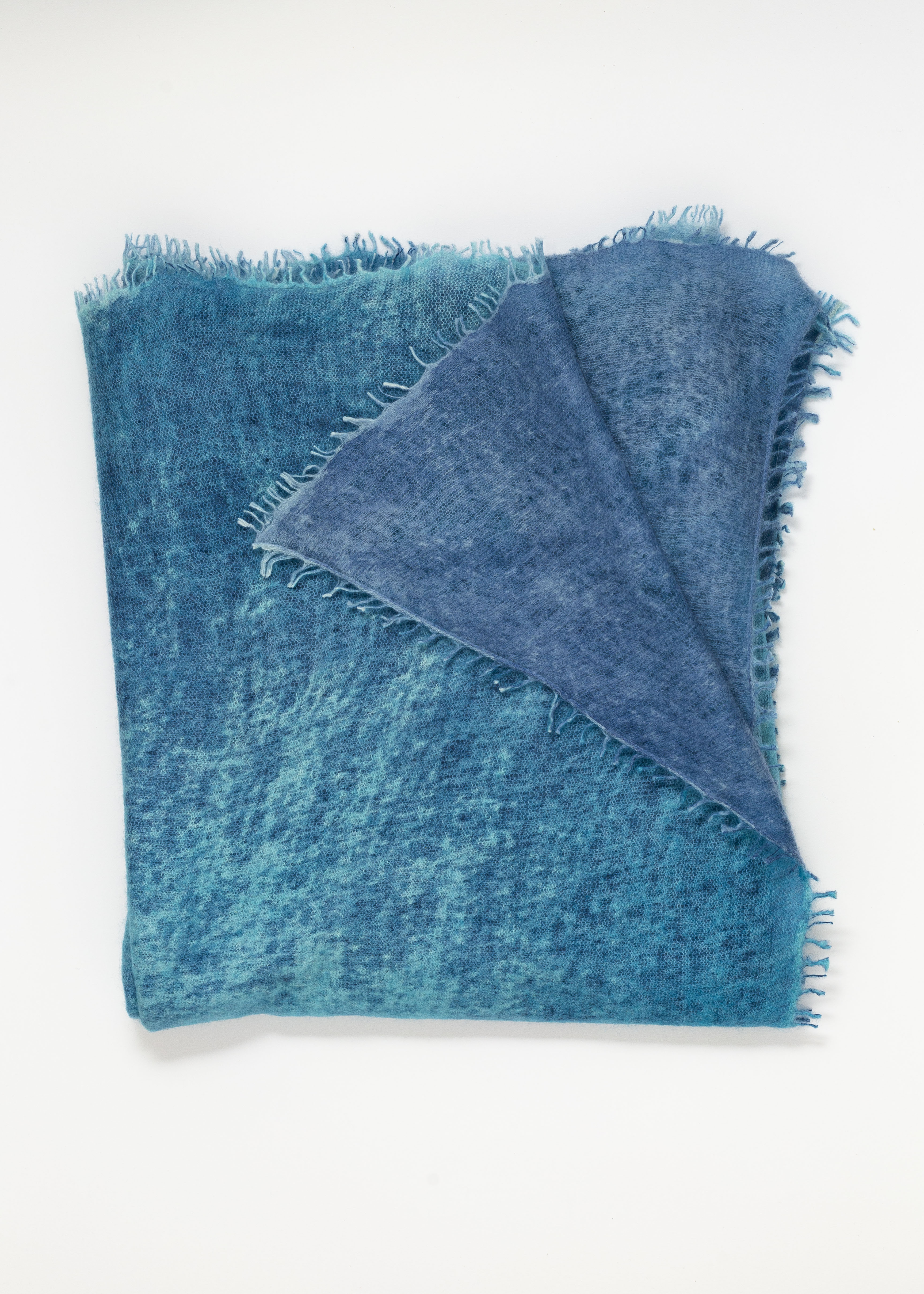 Echarpe en Cashmere Spray - Bleu Turquoise