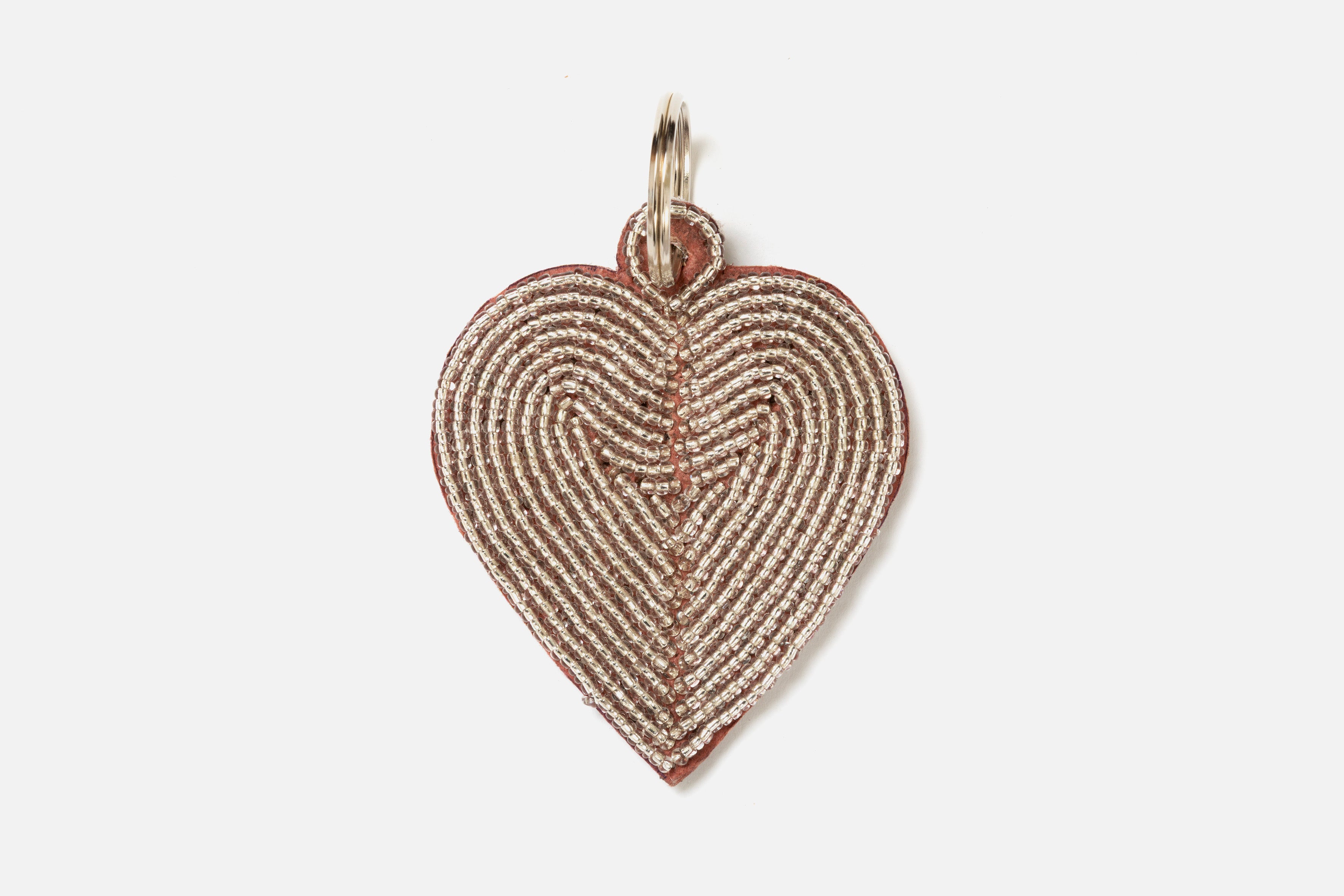 Porte-clés / Charms Cœurs Argent