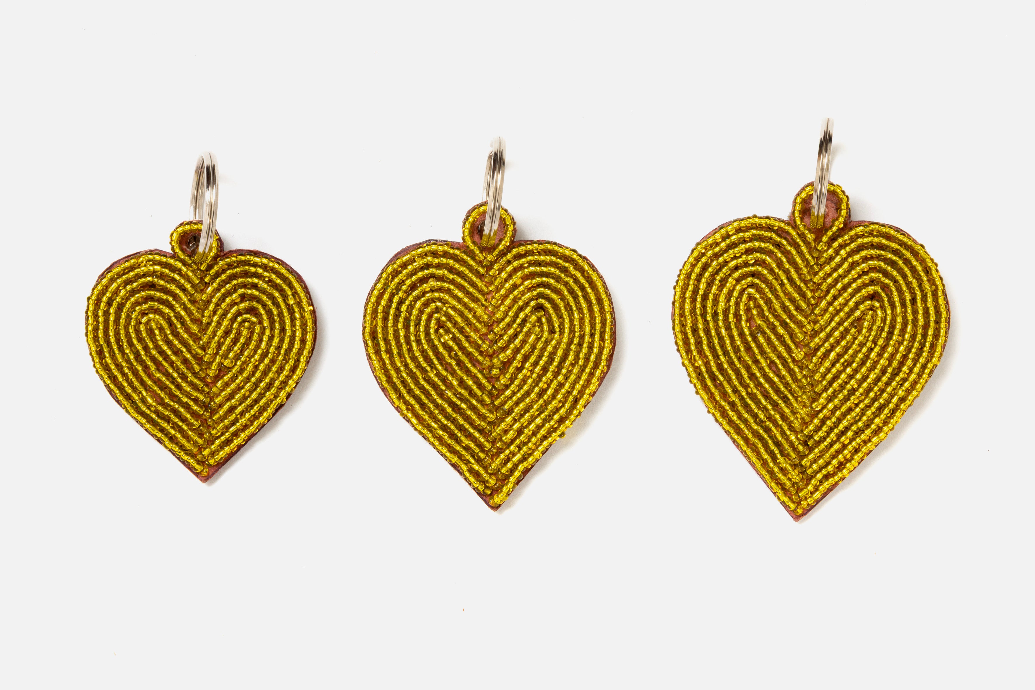 Porte-clés / Charms Cœurs Lime