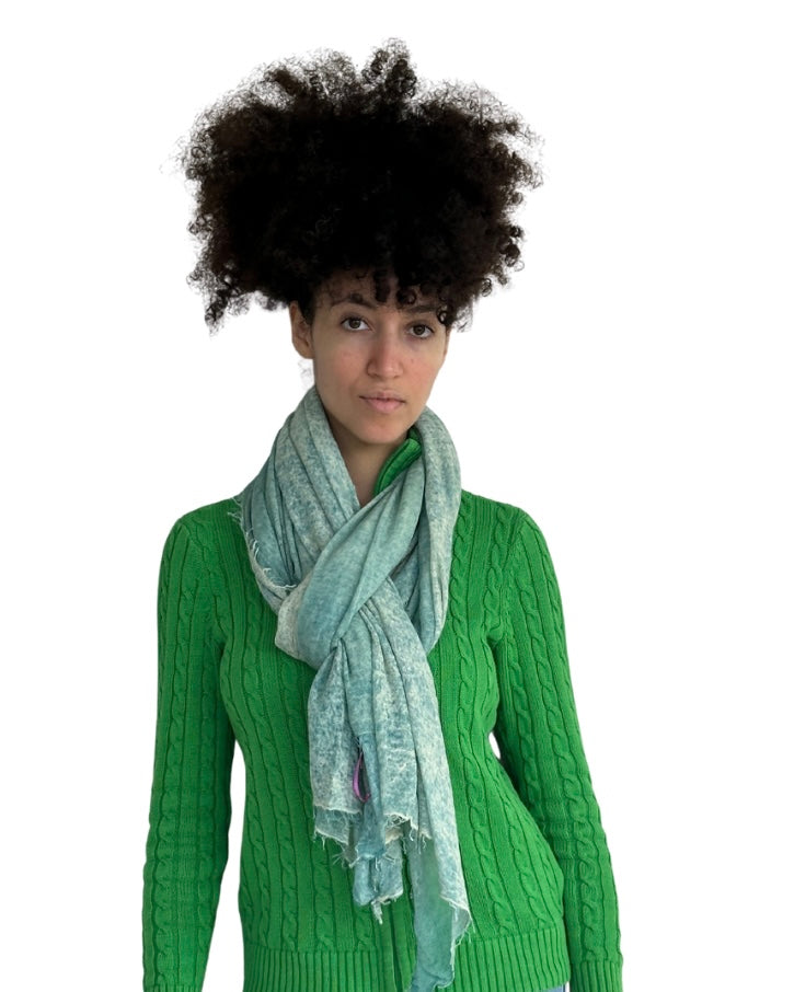 Echarpe en Cashmere Spray - Vert Eau