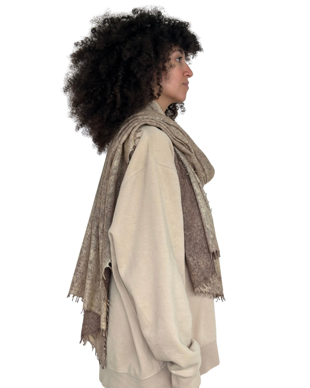 Echarpe en Cashmere Spray - Beige