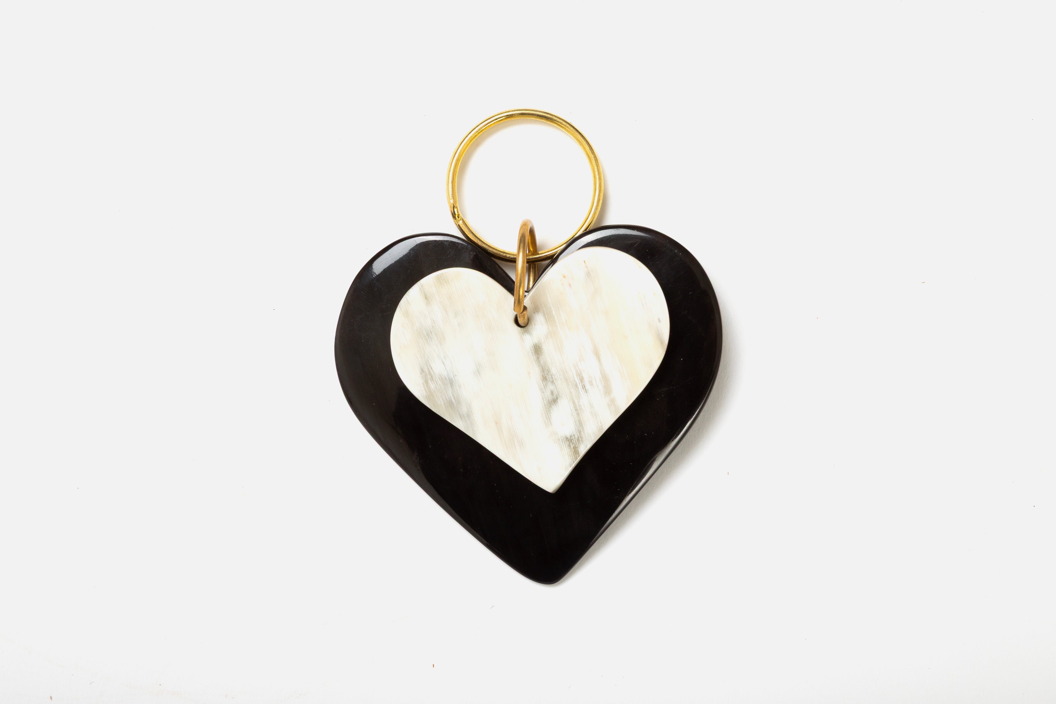 Porte-clés / Charms Black & White Coeurs