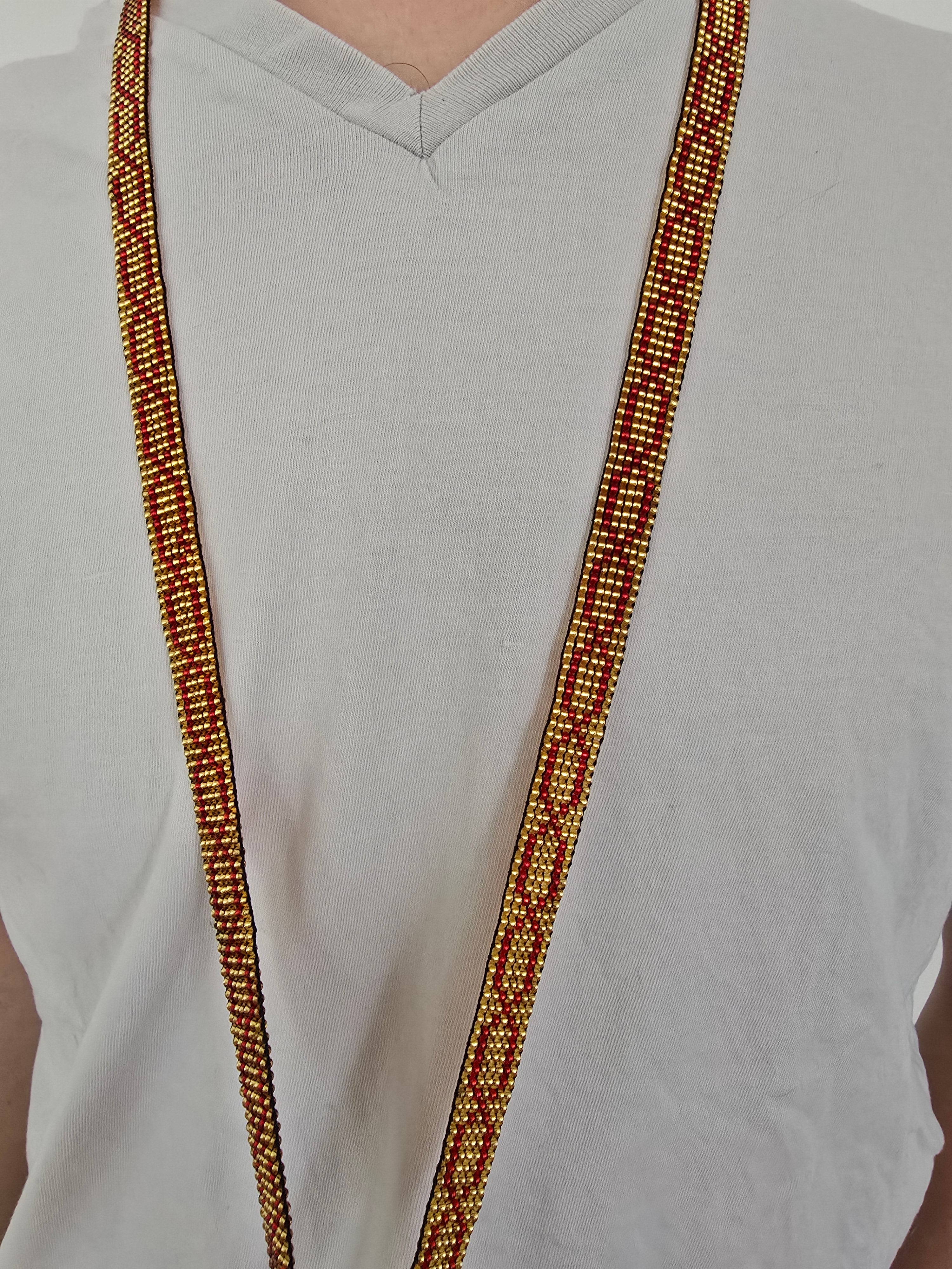 Porte-badge Diva Or & Rouge