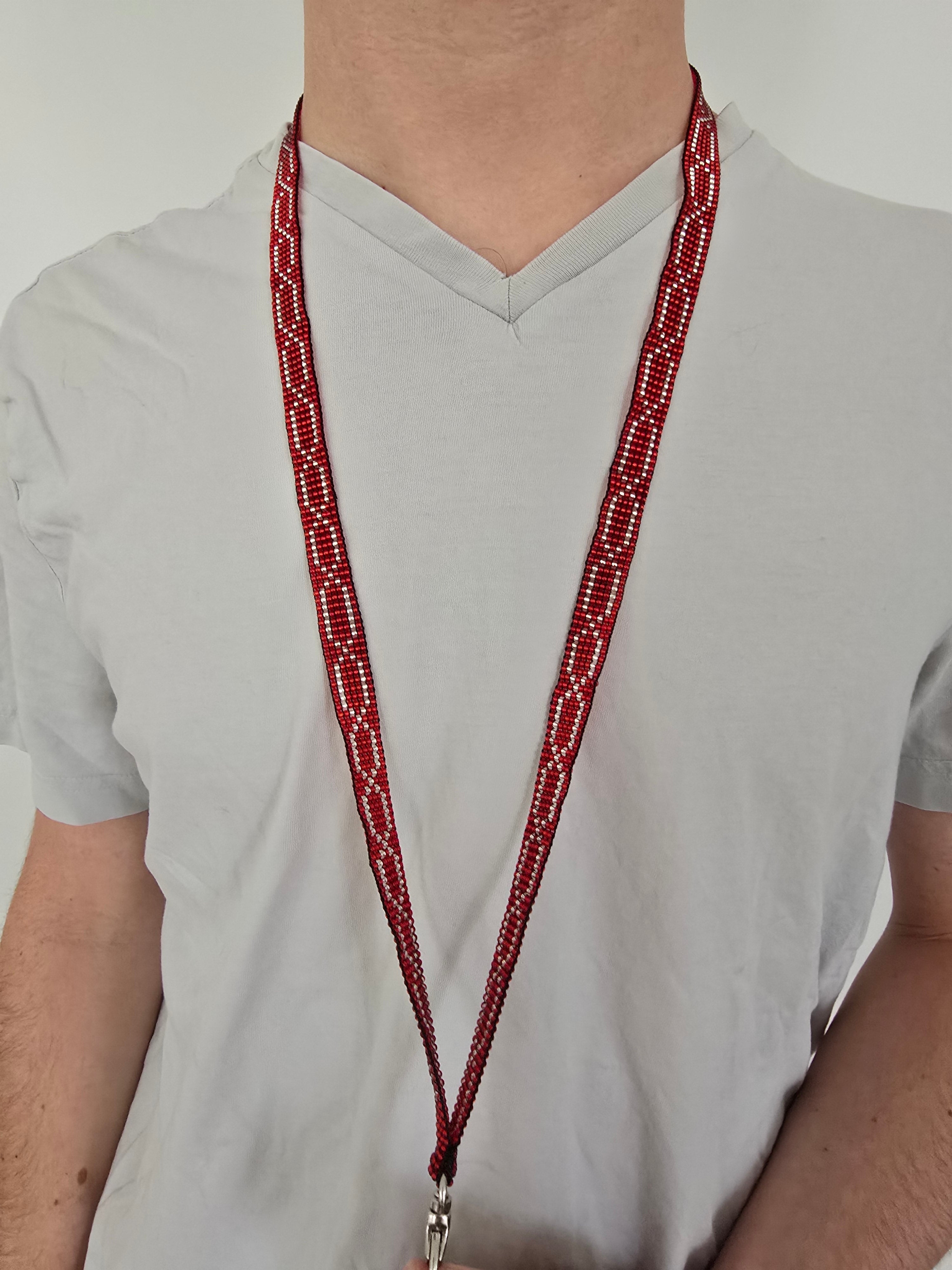 Porte-badge Diva Rouge & Argent