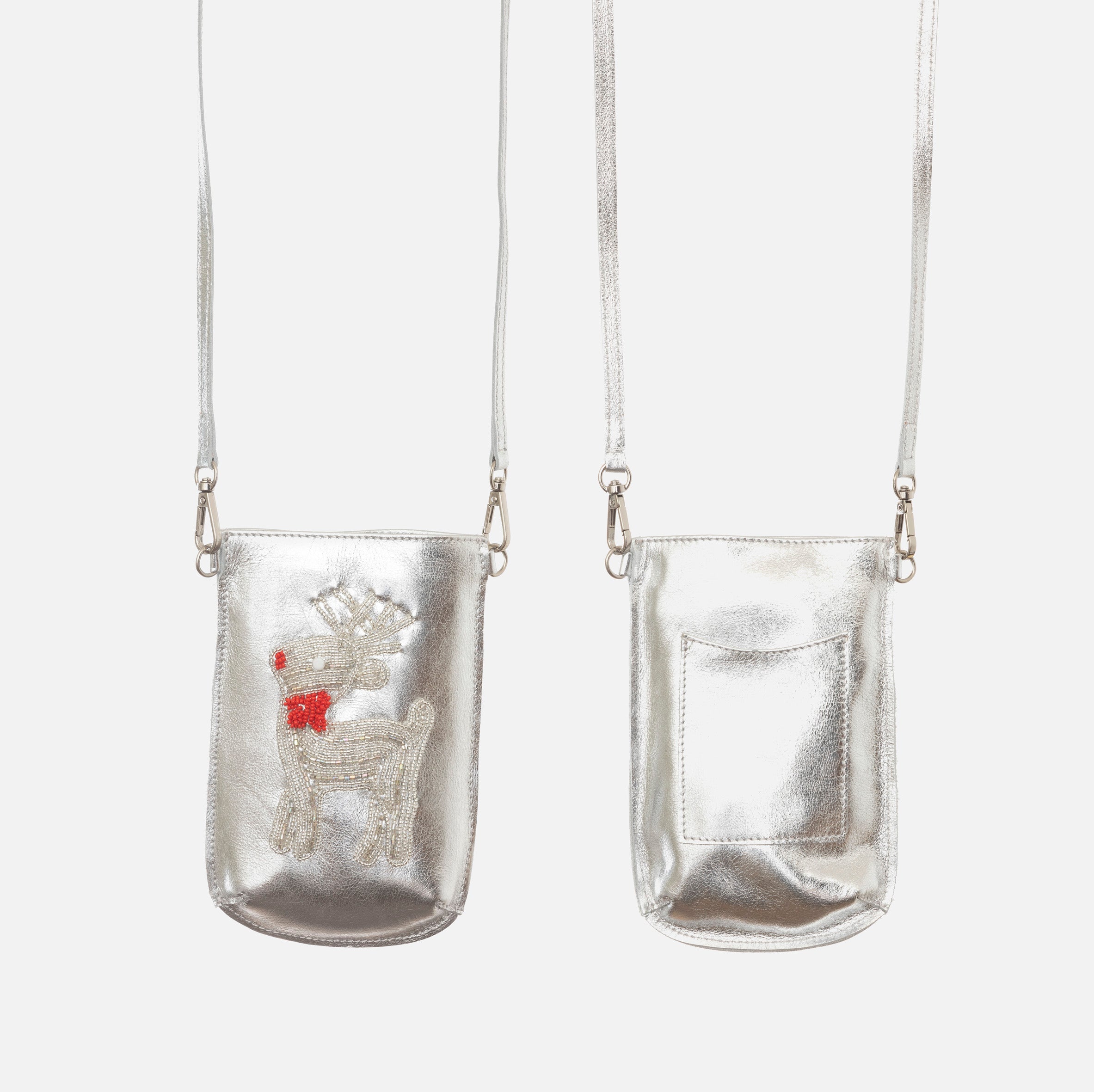 Porte-Téléphone Bravo Laminé Argent - Renne Argent