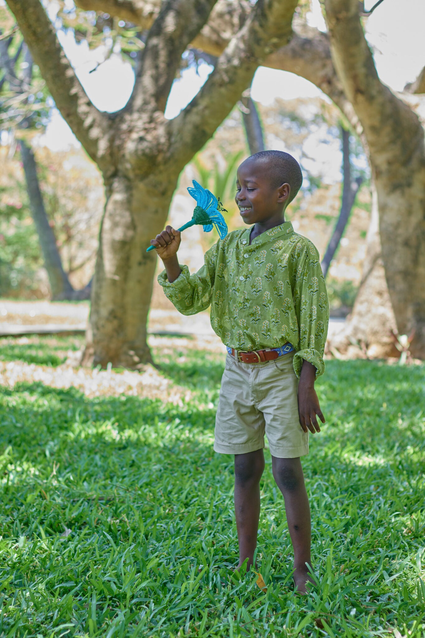 Chemise coton léger été enfant en nuage de coton imprimés colorés