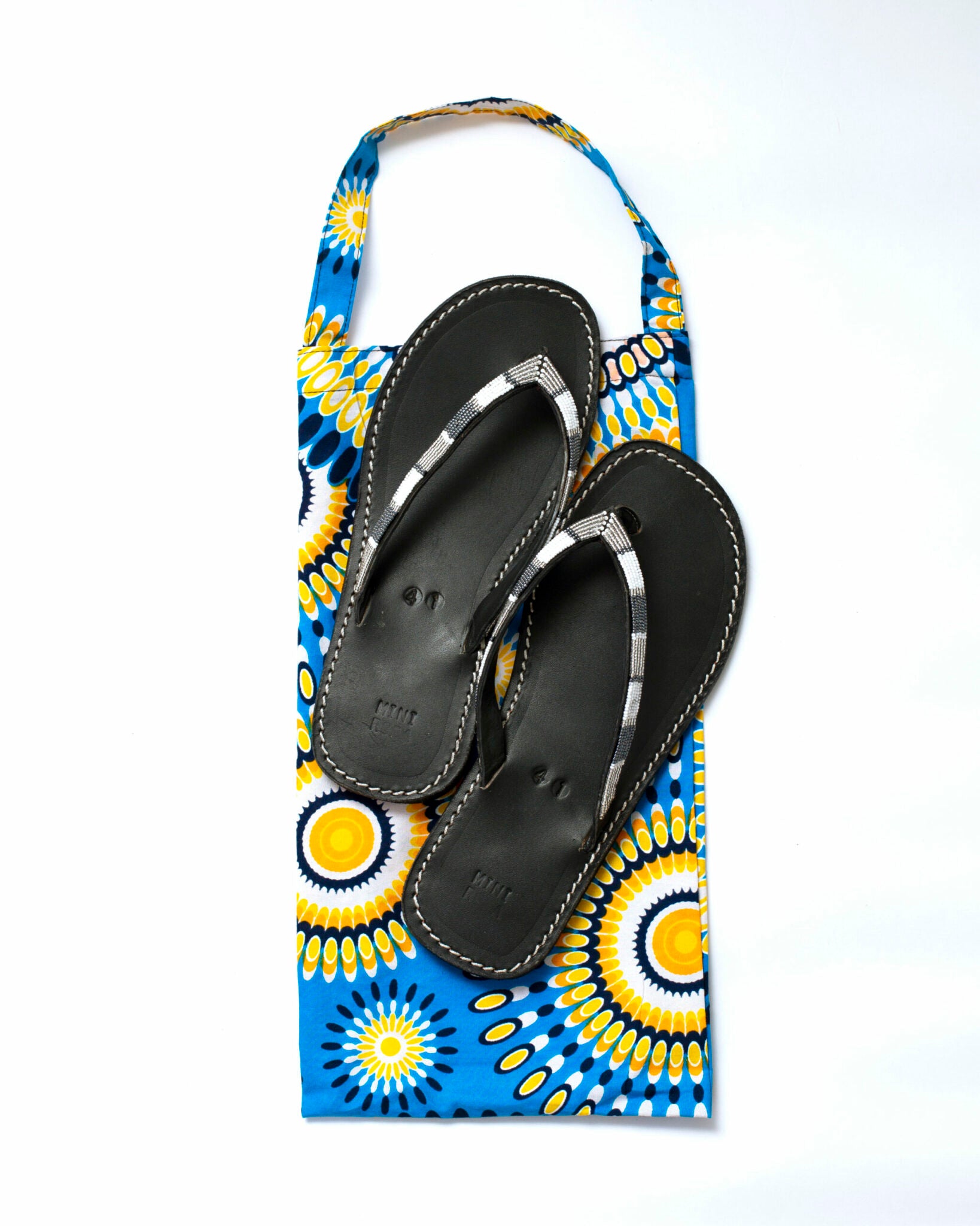 Sandales homme en cuir et perles colorées MiniRosa