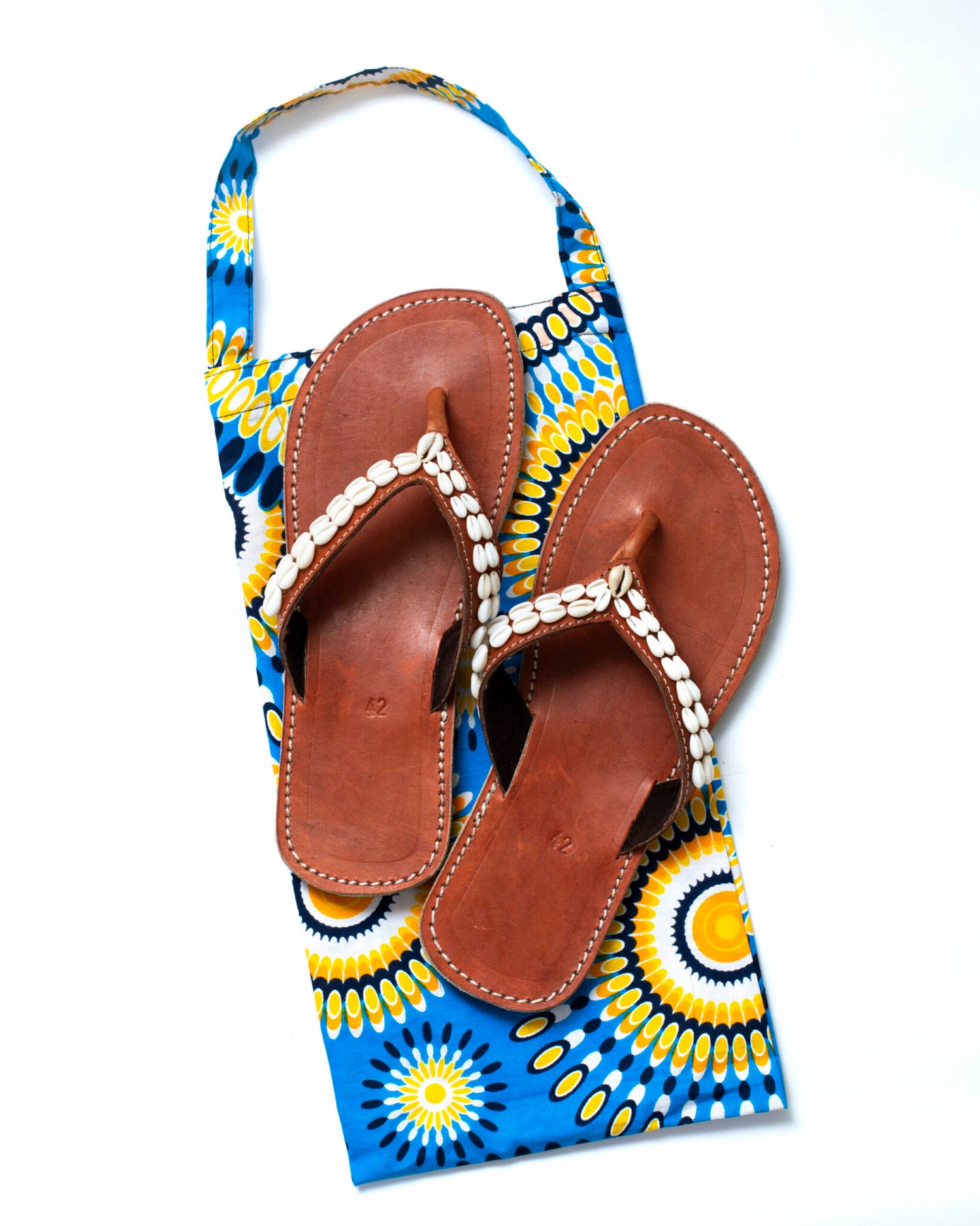 Sandales homme en cuir et perles colorées MiniRosa