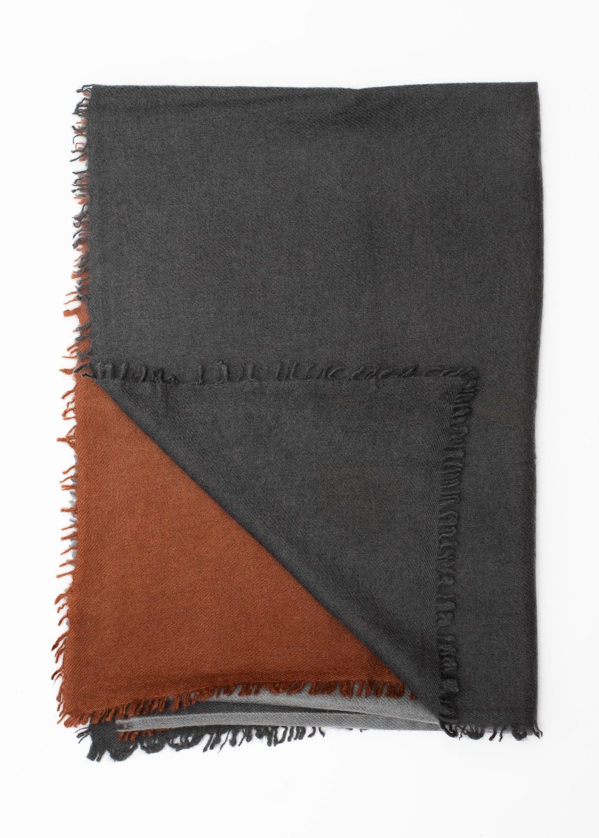 Echarpe en Cashmere bicolore - Gris & Marron