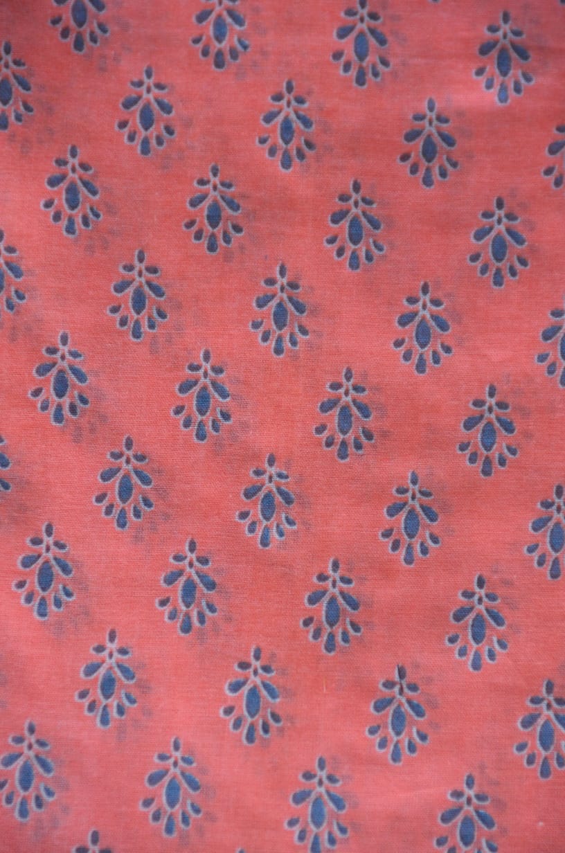 MiniRosa Motif Nuage de Coton Corail et Gris