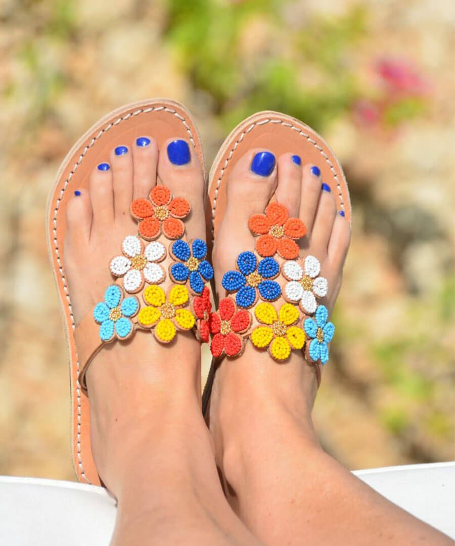 Sandale Fleurs Africaines