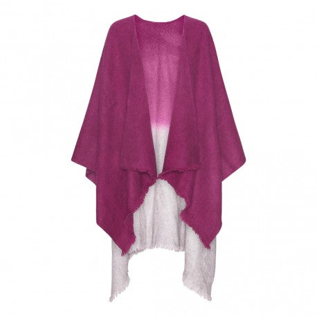Poncho en Yack - Fuchsia