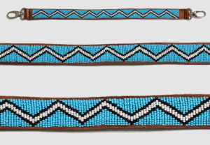Masai Dog & Cat Collar - Zig Zag (Blue)