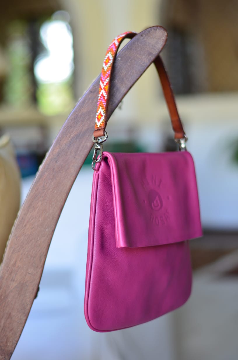 Elégante petite besace en cuir à accorder avec les bandoulières MiniRosa