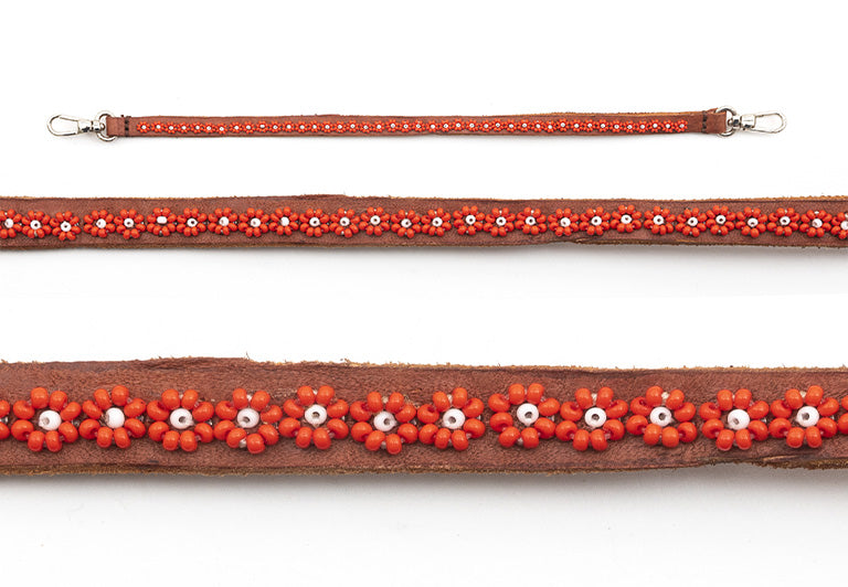 Masai Dog &amp;amp; Cat Collar - Daisy (Red)