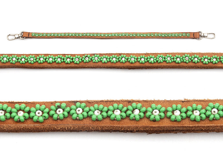 Masai Dog &amp;amp; Cat Collar - Daisy (Green)