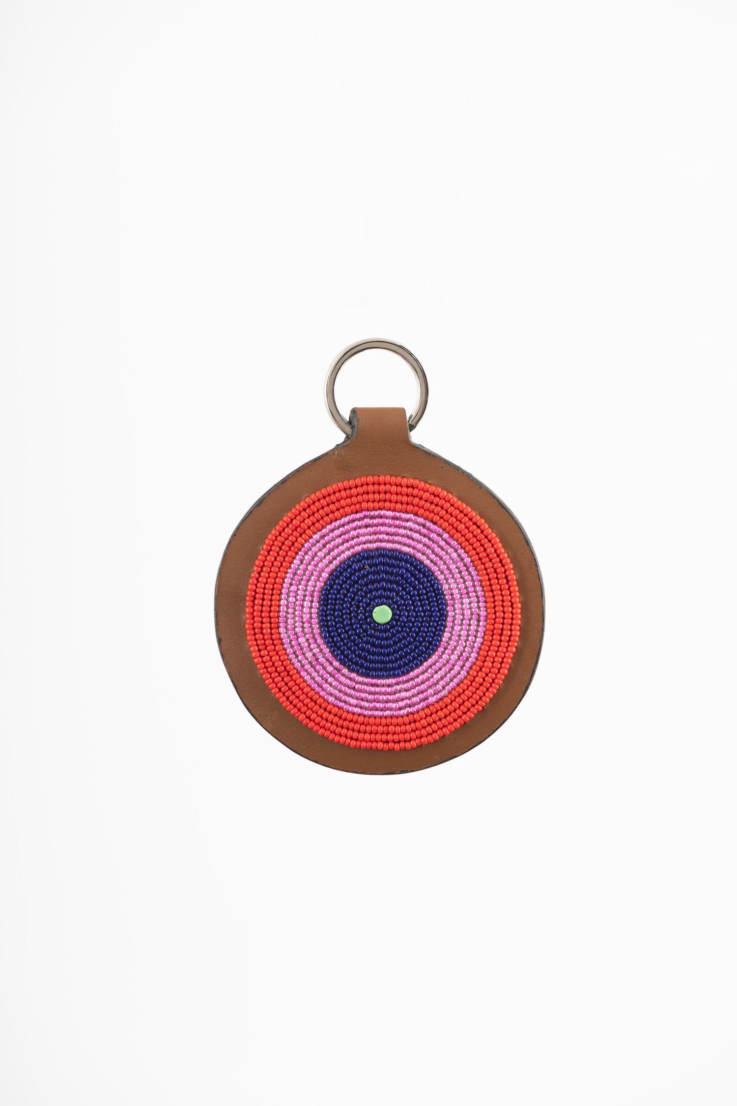 Porte-Clés / Galileo en Cuir et Pastille Masai - Rouge / Rose / Bleu