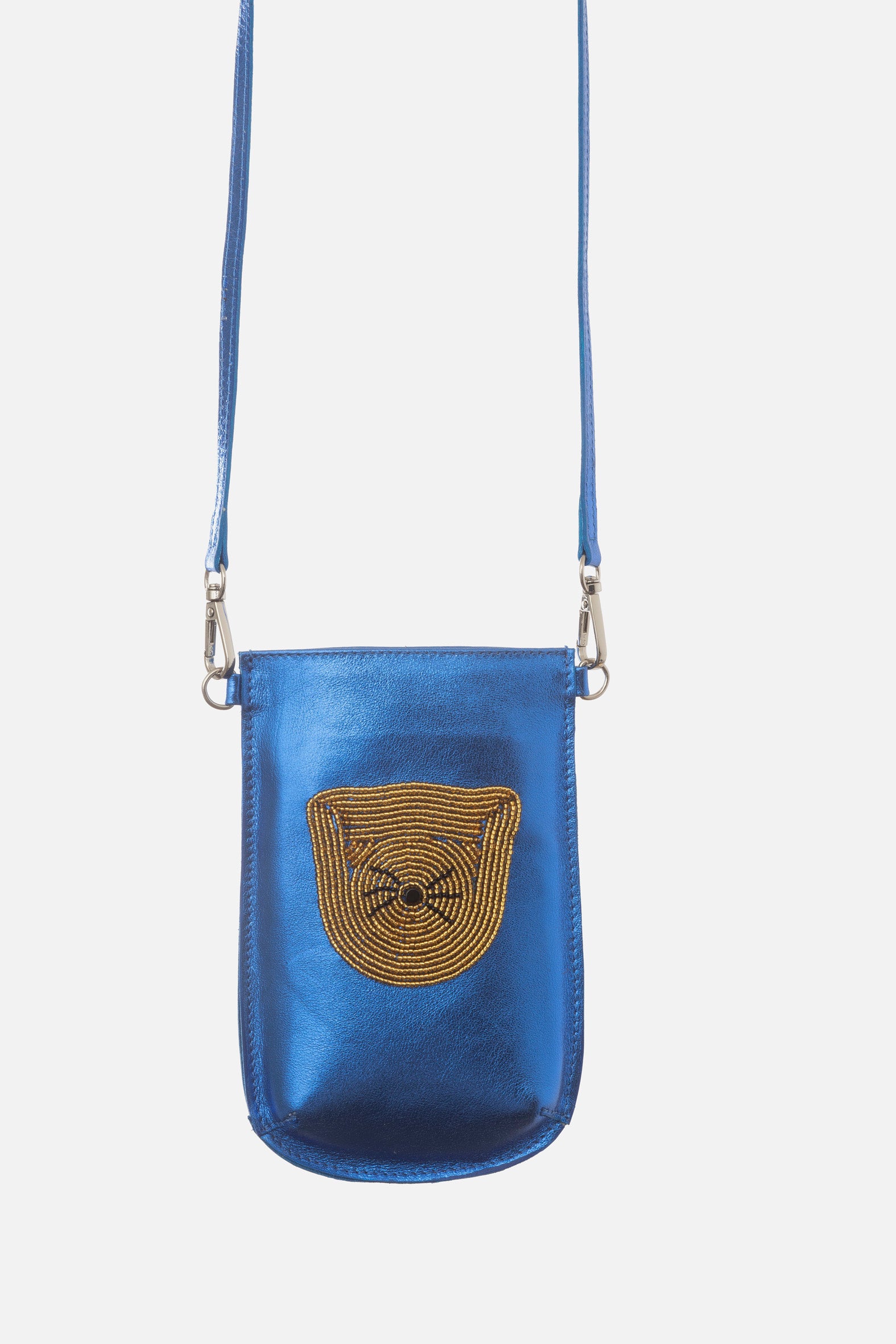 Porte-Téléphone Bravo Laminé Blue - Chat Or