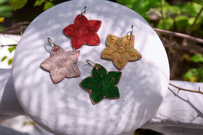 Porte-clés / Charms Fleurs de Noël