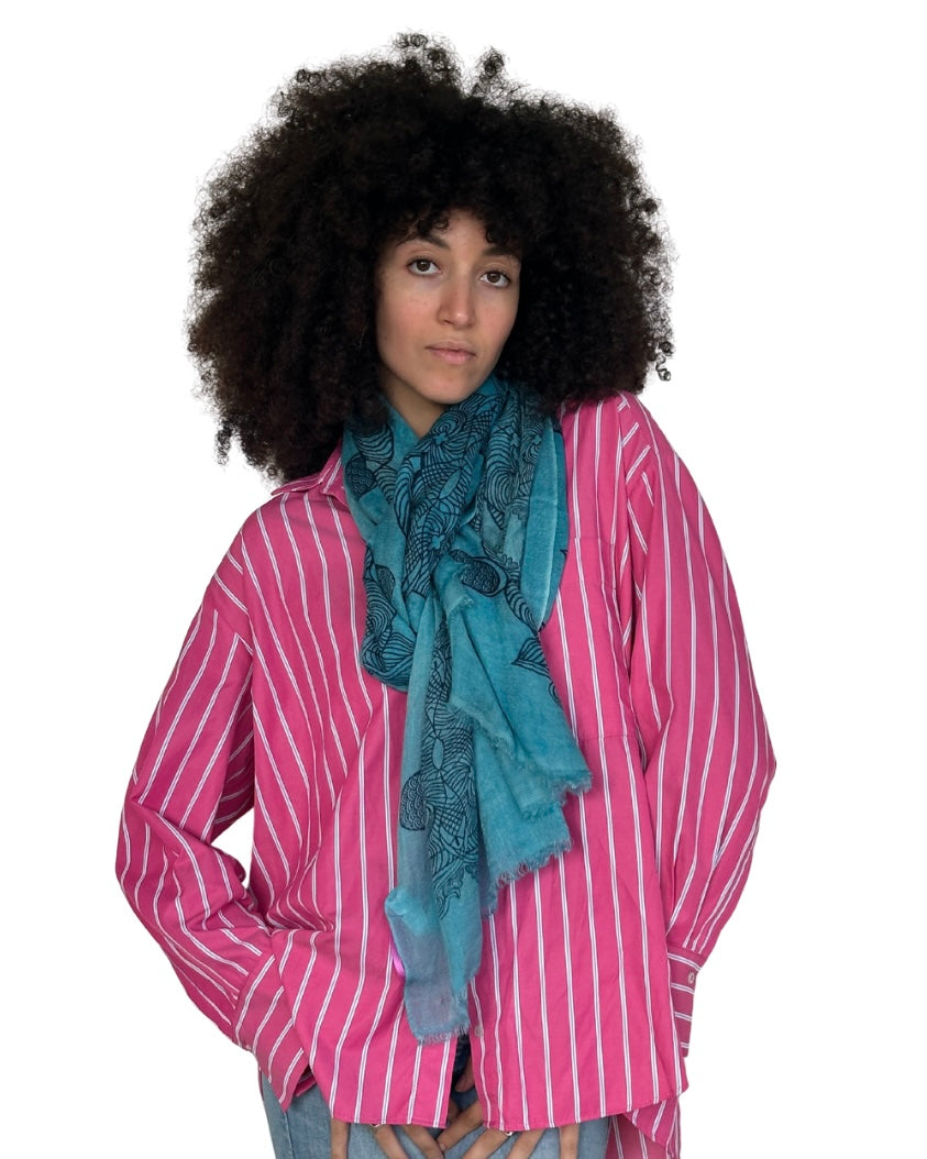 Echarpe en Cashmere Ultra Light - Motifs Géometriques