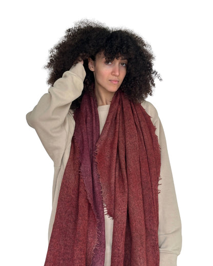 Echarpe en Cashmere Spray - Bordeaux