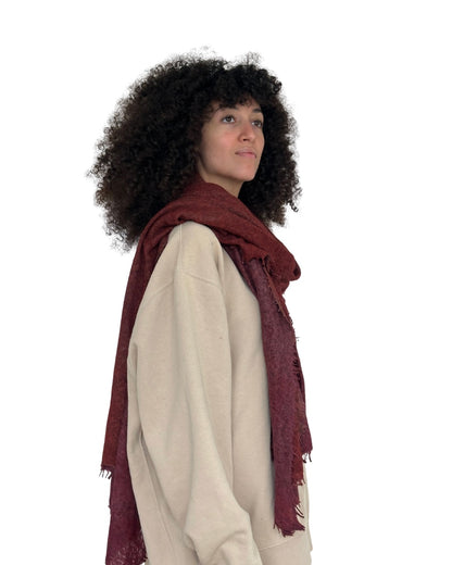 Echarpe en Cashmere Spray - Bordeaux