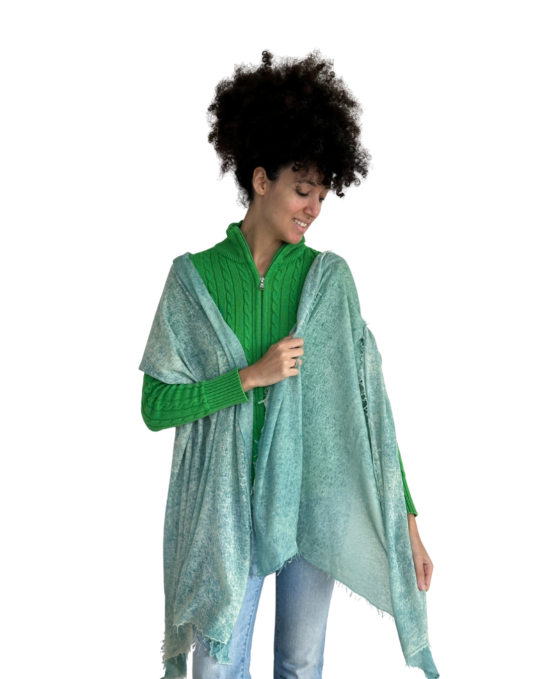 Echarpe en Cashmere Spray - Vert Eau