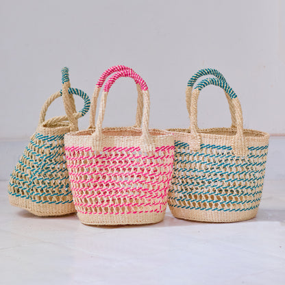 Petit panier à mailles larges vert