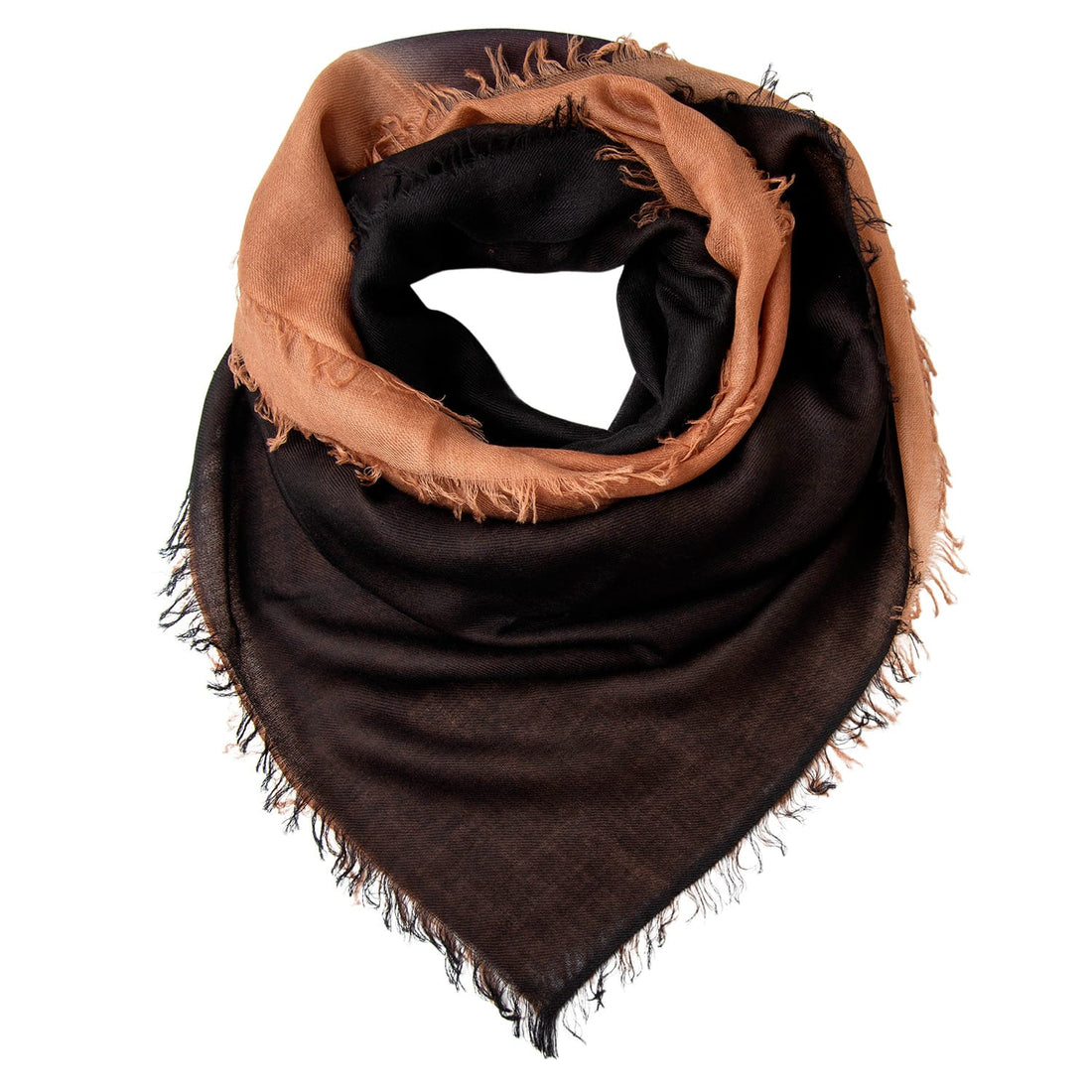 Echarpe en Cashmere Ultra Light - Noir &amp; Marron