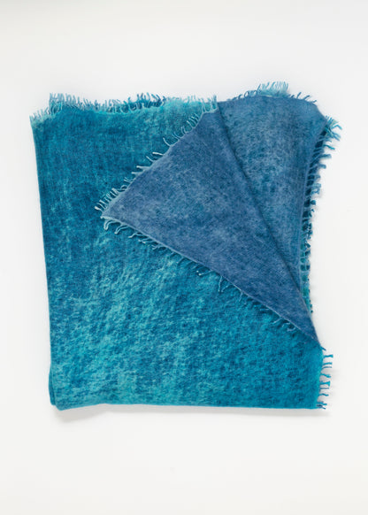 Echarpe en Cashmere Spray - Bleu Turquoise
