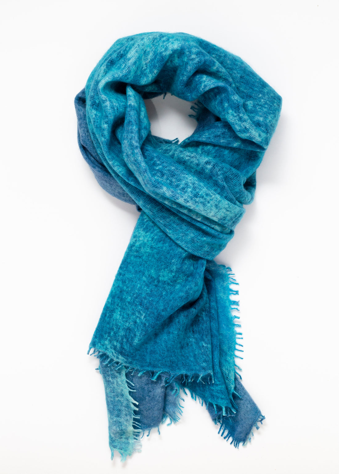 Echarpe en Cashmere Spray - Bleu Turquoise