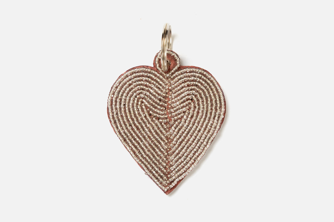 Porte-clés / Charms Cœurs Argent