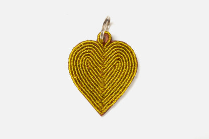 Porte-clés / Charms Cœurs Lime