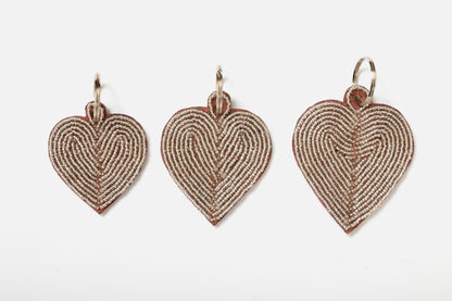 Porte-clés / Charms Cœurs Argent