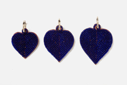 Porte-clés / Charms Cœurs Blue Nuit